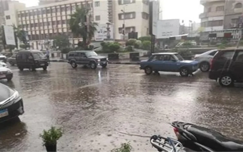 سقوط أمطار متوسطة الشدة على منطقة الشيخ زايد بالجيزة وسط انخفاض درجات الحرارة